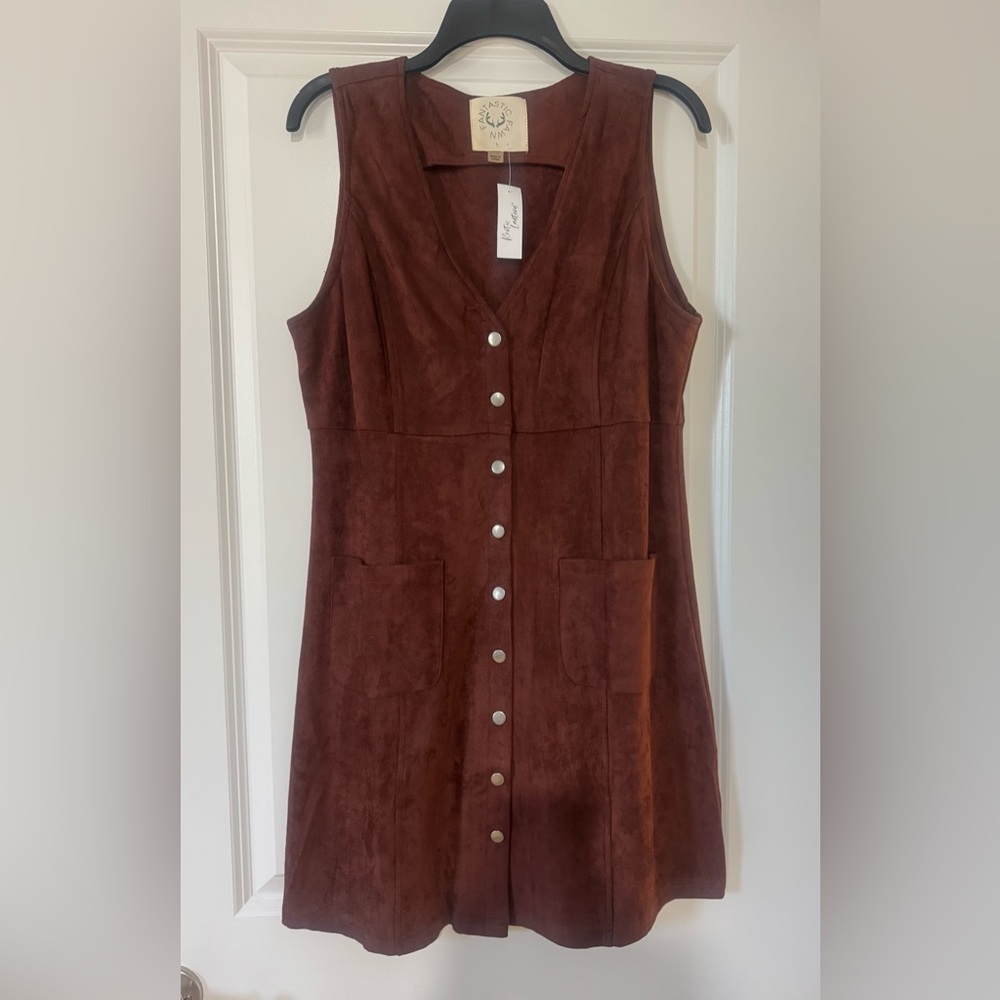 Fantastic Fawn Rich Brown Sleeveless Mini Dress